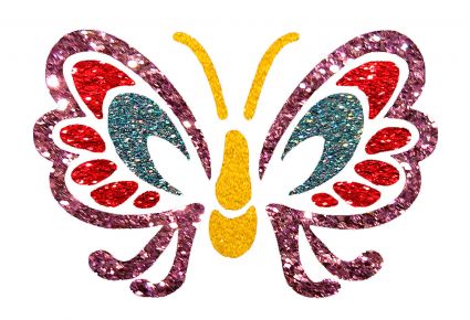 Glitter Butterfly Free Tattoo